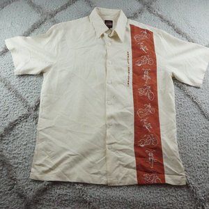 Harley-Davidson button down shirt mens medium motorcycle print